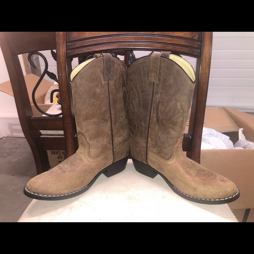 Brown cowboy boots